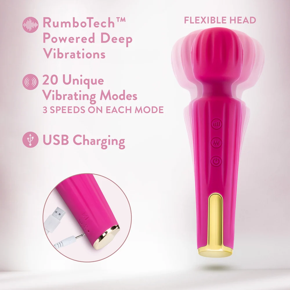 Blush Collection Allana Wand with Flexible Head and RumboTechT Motor