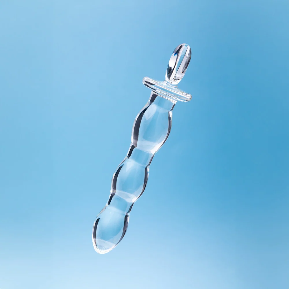 Clarity Hera's Cascade 5.9-Inch Glass Dildo with Heart-Shaped Handle