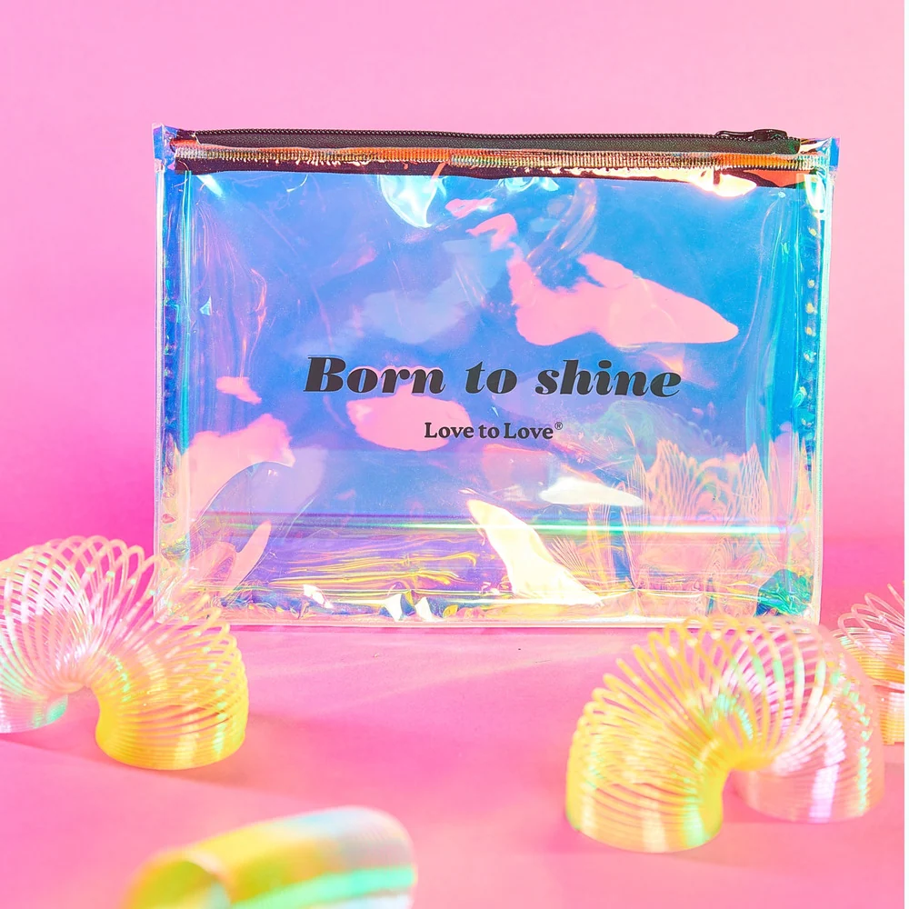 Born To Shine PVC 拉链收纳袋，适用于玩具与旅行