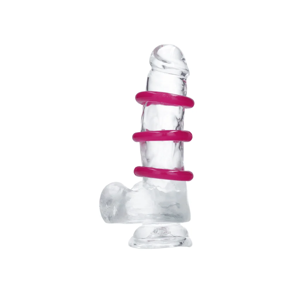Oxballs Willy Rings Hot Pink Super Stretch Cockrings 3-Pack