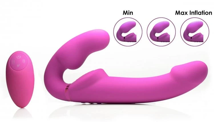 Strap-U Evoke Ergo Fit Strapless Strap-On with Inflatable Bulb and Remote