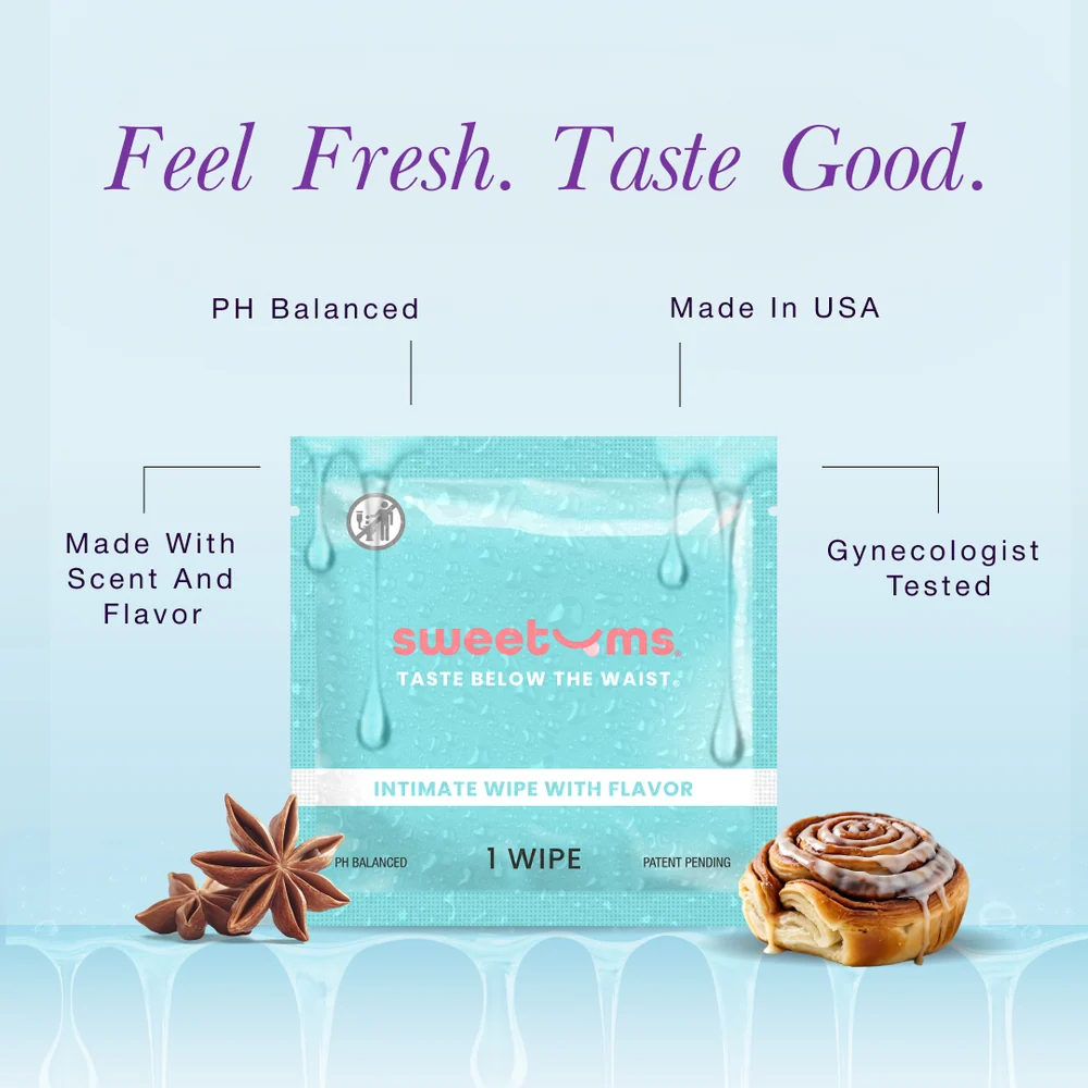 Sweetums Personal Flavored Intimate Wipes