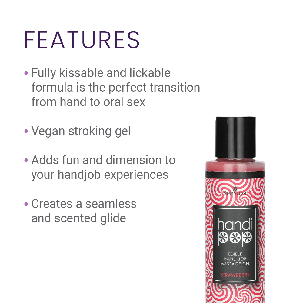 HandiPop Water-Based Edible Handjob Massage Gel