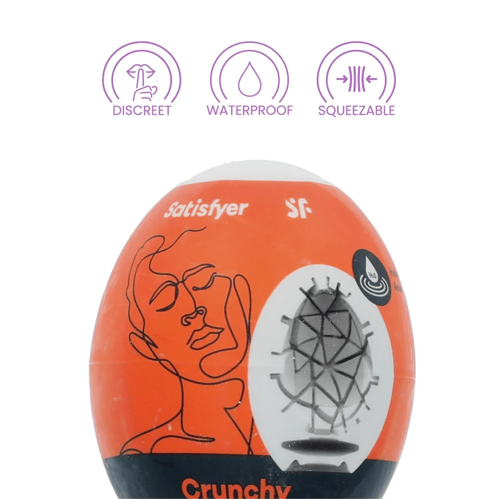 Satisfyer Masturbator Egg With Skin-Like Cyber-Skin Texture