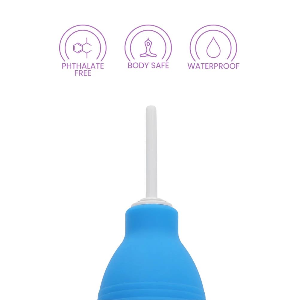 CleanStream 蓝色灌肠球，快速肛门清洁与旅行便携