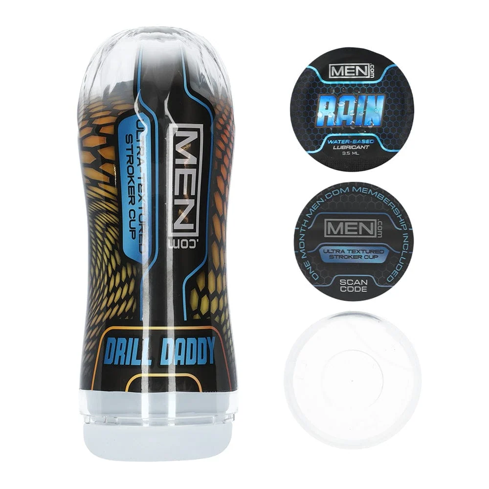Men.com Ultimate Stroker Cup with Textured Silicone Sleeve and Suction