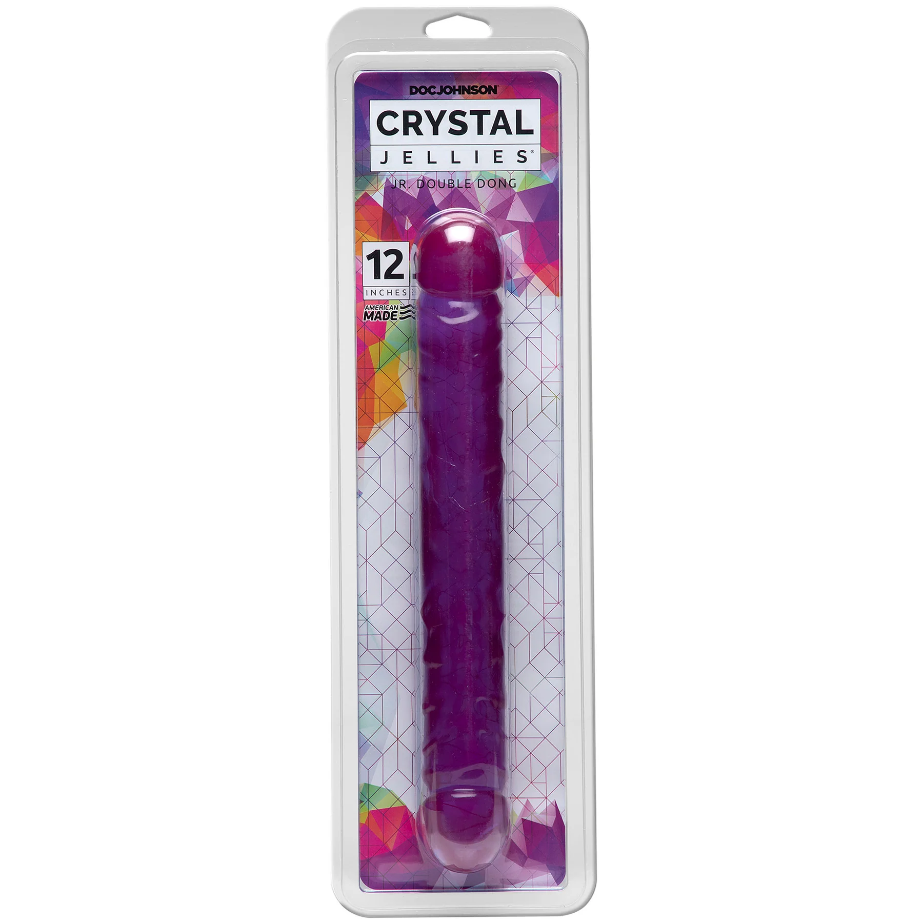 Doc Johnson Crystal Jellies Jr Double Dong Soft Flexible 10 Inch Classic