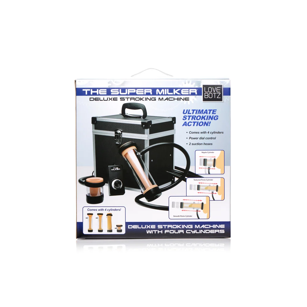 LoveBotz The Super Milker Deluxe Automatic Stroking Machine with 4 Cylinders