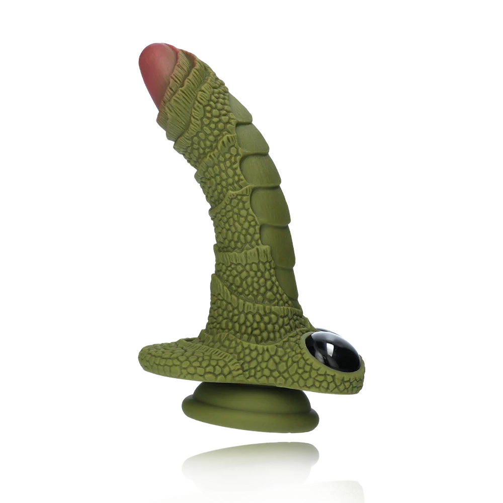 Creature Cocks Swamp Monster 绿色鳞片硅胶假阳具