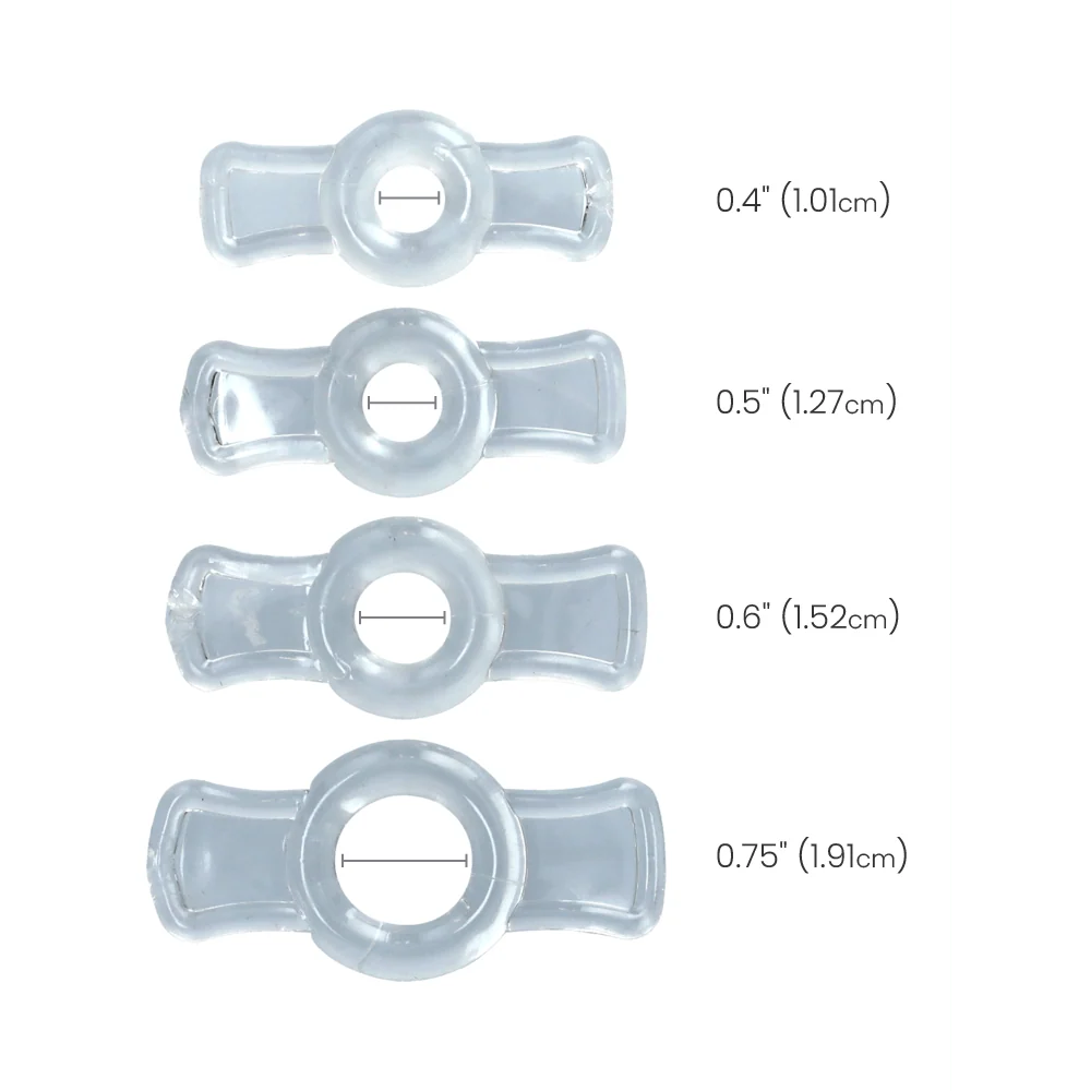 Titan Men Tools Cock Ring Set in Four Stretch Sizes