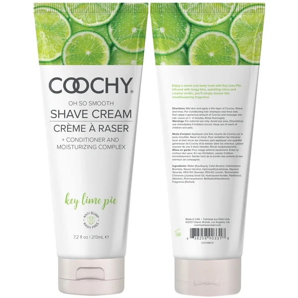 Coochy Shave Cream Key Lime Pie Scent for Bikini, Underarms and Legs
