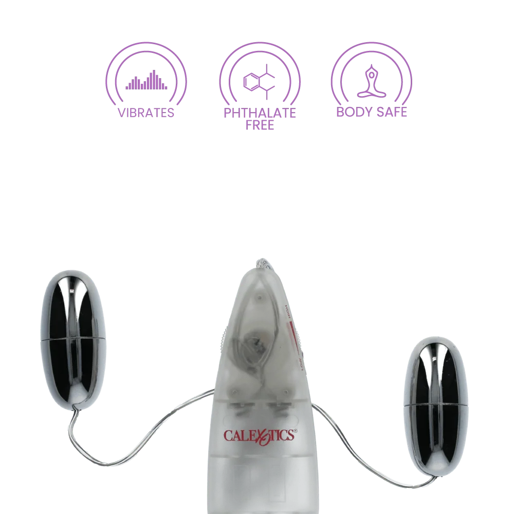 Pocket Exotics Vibrating Double Silver Bullets