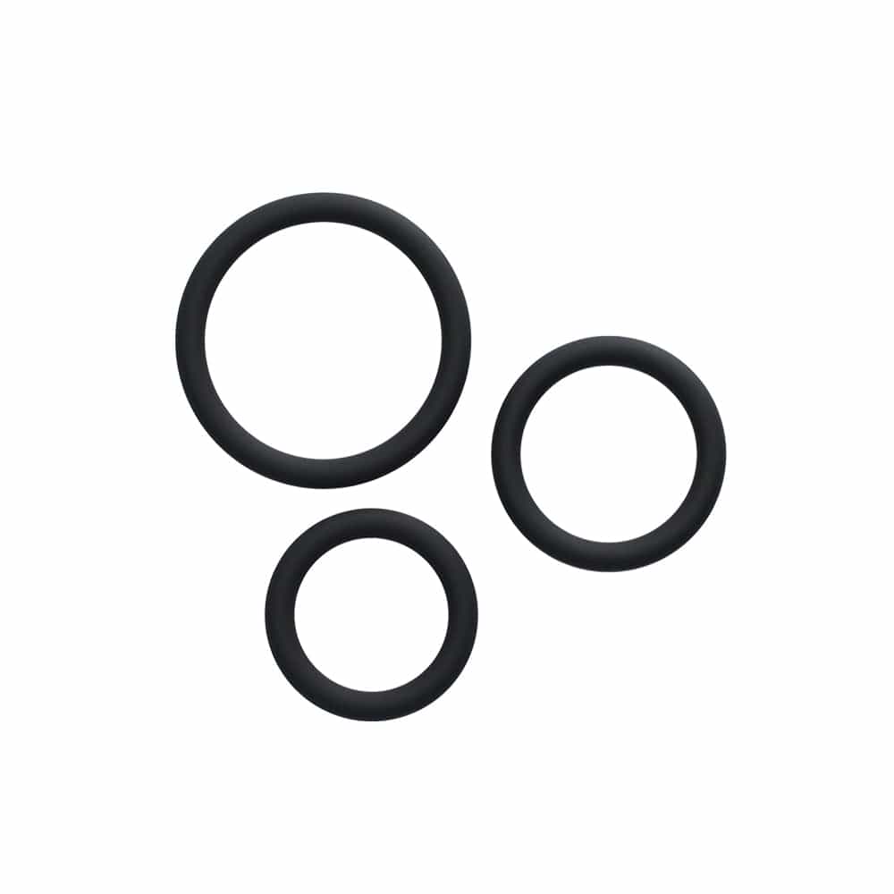 Men.com Man Bands 3pc Silicone Cock Ring Set