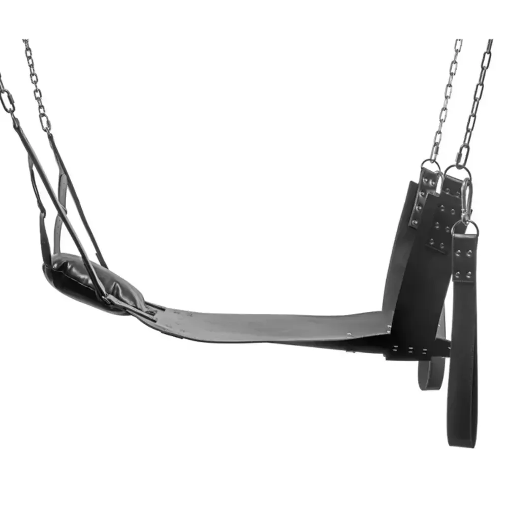 Strict Extreme Bondage 重型皮革性爱吊床，配脚蹬环