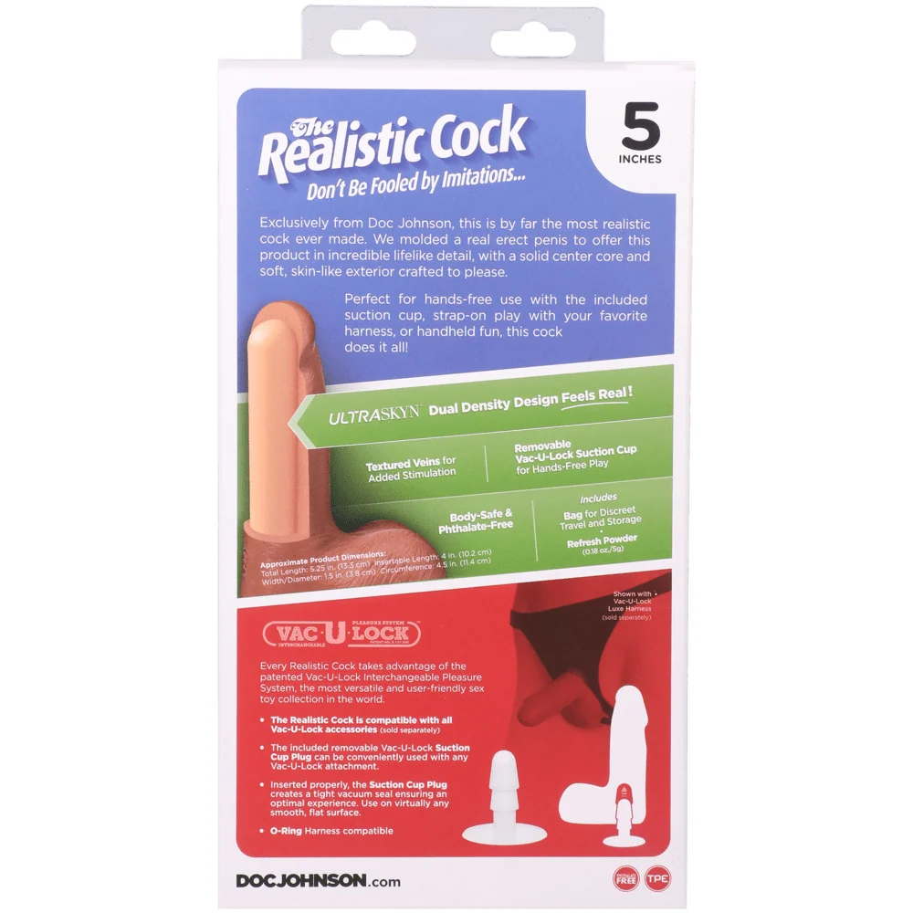 The Realistic Cock 5" Ultraskyn Dildo with Balls