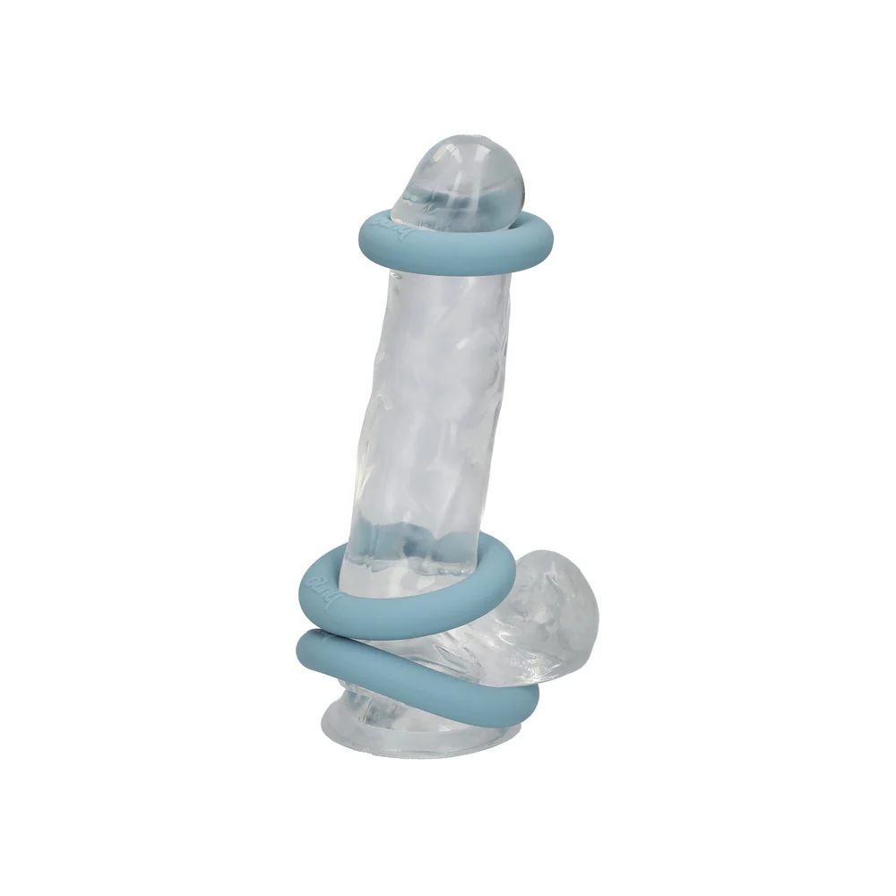 Hung Thick 3-Ring Set Platinum-Grade Silicone Cock Rings