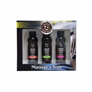 Hemp Seed Massage-A-Trois Edible Massage Lotion Gift Set
