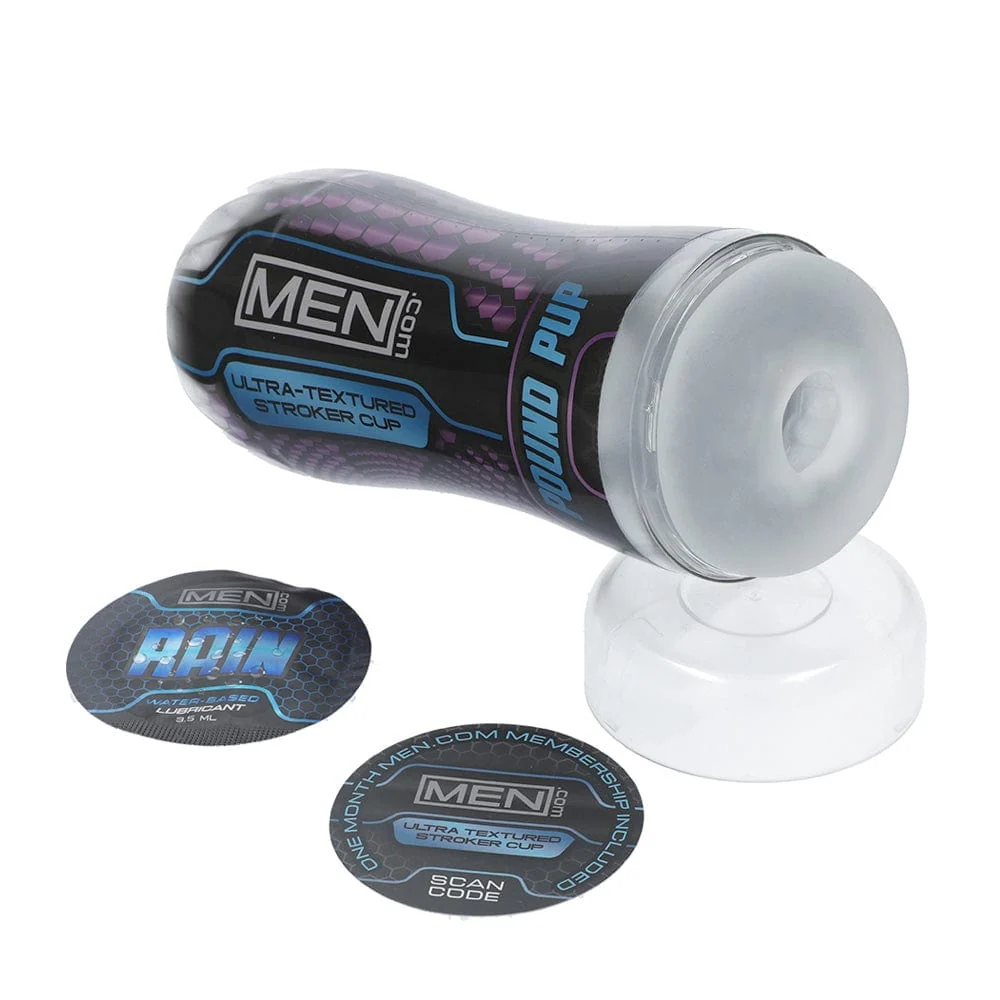 Men.com Ultimate Stroker Cup with Textured Silicone Sleeve and Suction