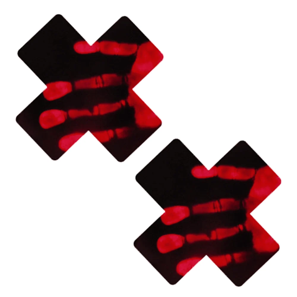 Neva Nude Red Purgatory Temperature Reactive X Factor Nipple Cover Pasties