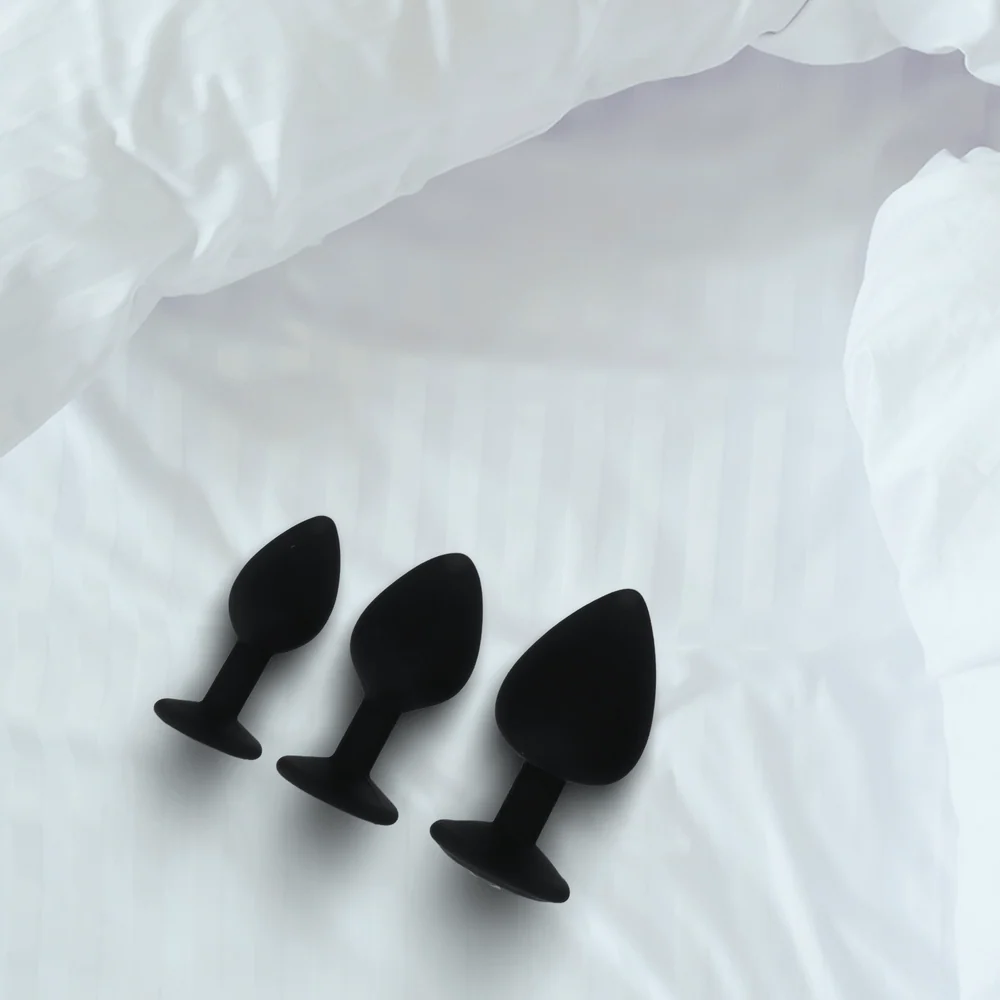 Silicone Gem Anal Kit™ 3 个渐进式肛塞，带宝石底座