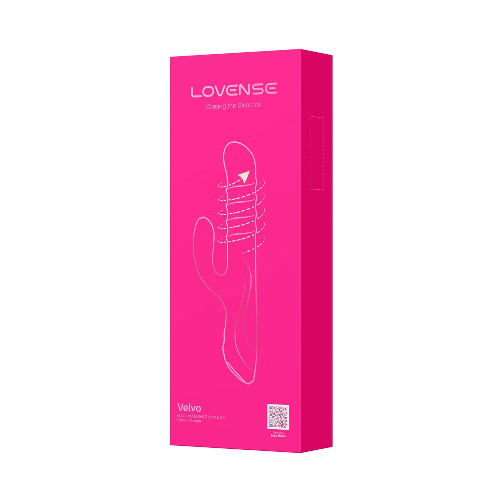 Lovense Velvo App-Controlled Rabbit Vibrator with Rolling Beads and NeoSpin