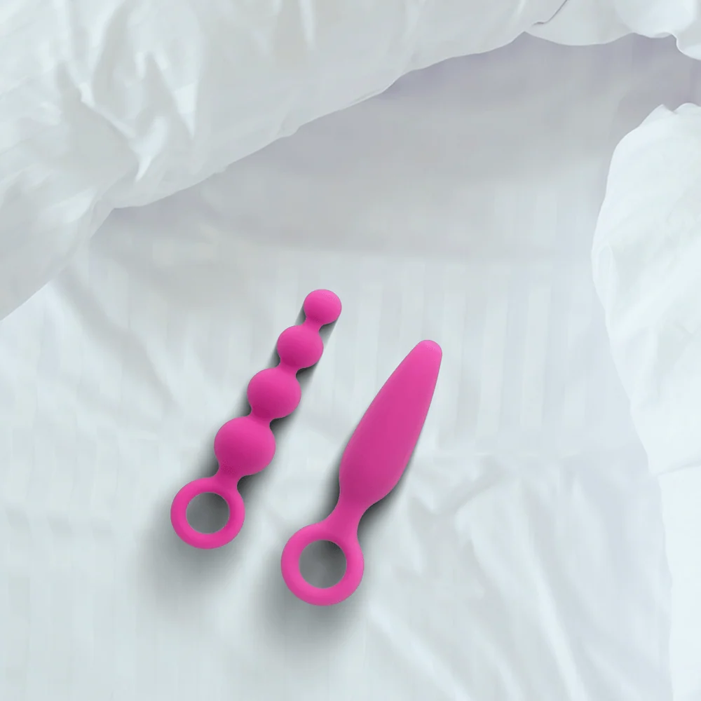 Booty Call® Vibro Kit in Pink, 3-Piece Anal Toy Set with Bullet