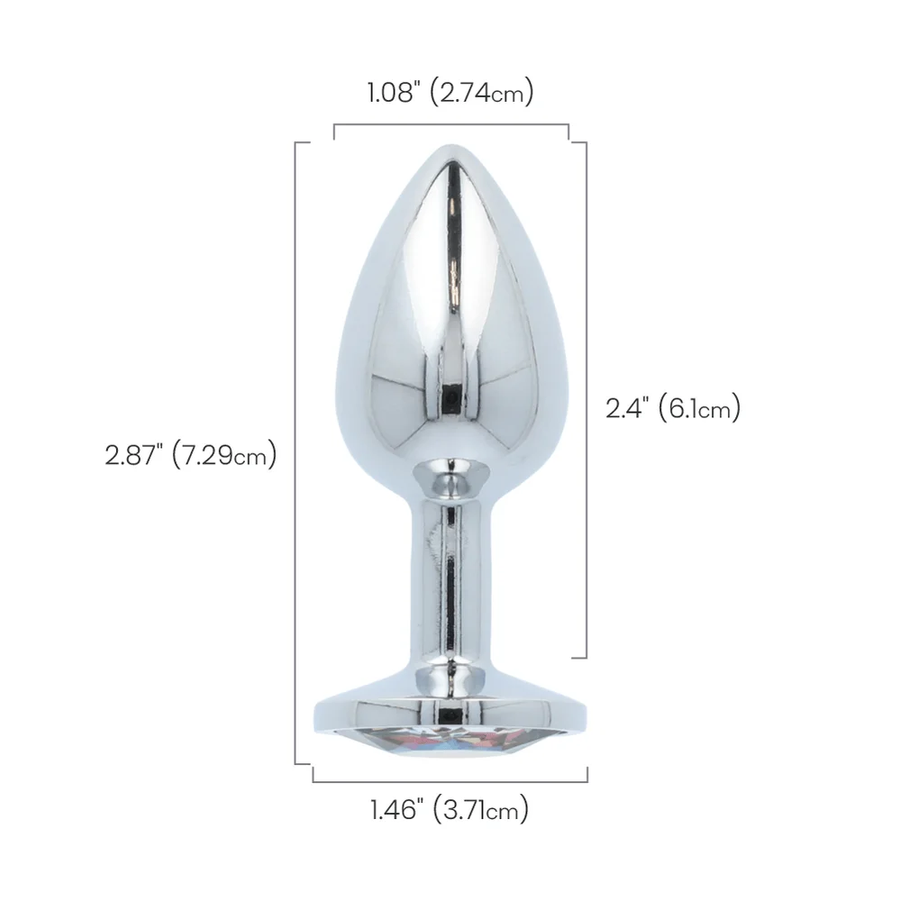 Booty Sparks Gem Anal Plug in Weighted Silvery Aluminum