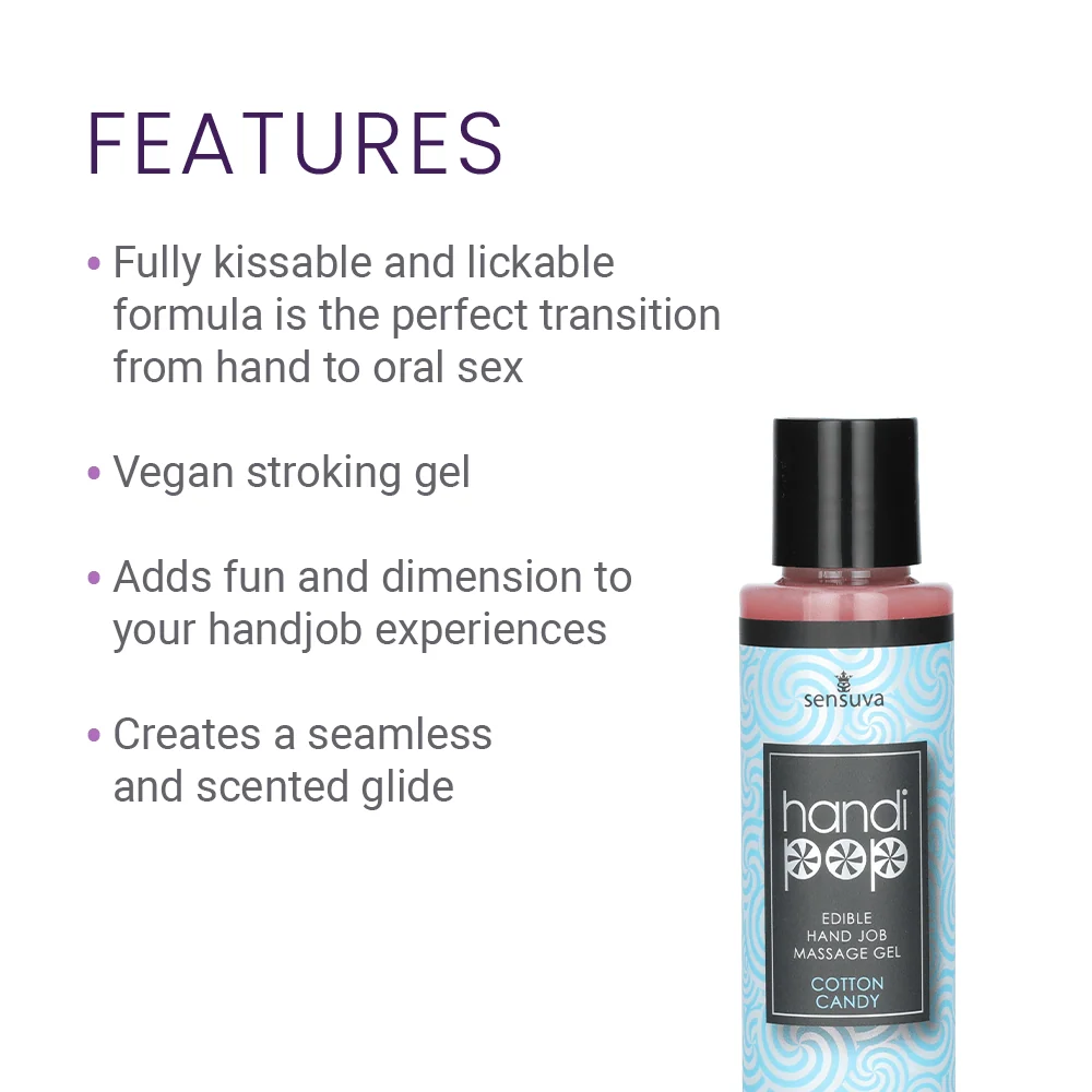 HandiPop Water-Based Edible Handjob Massage Gel