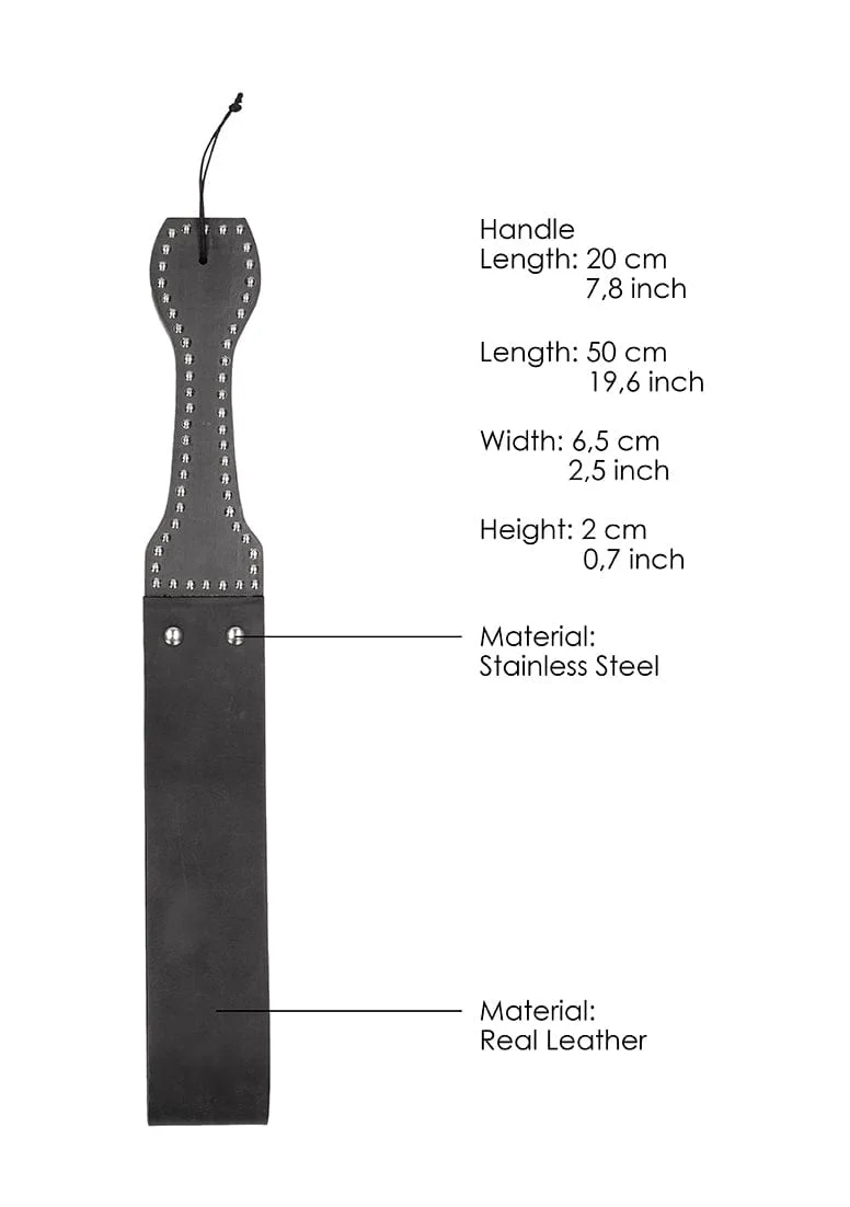 Ouch! Belt Whip with Wooden Handle in Genuine Leather