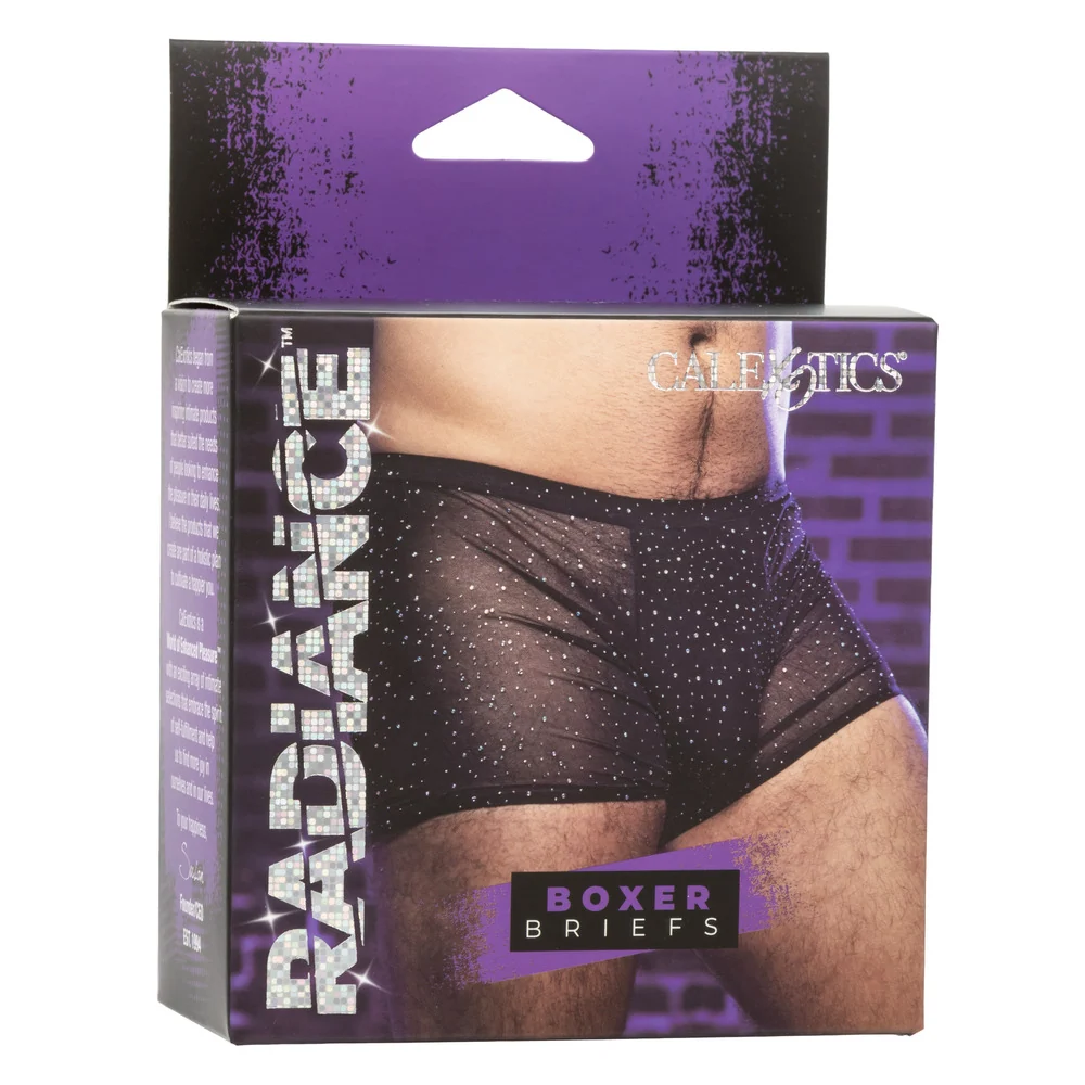 Radiance for Him Boxer Brief with Mesh Panel and Rhinestone Accents