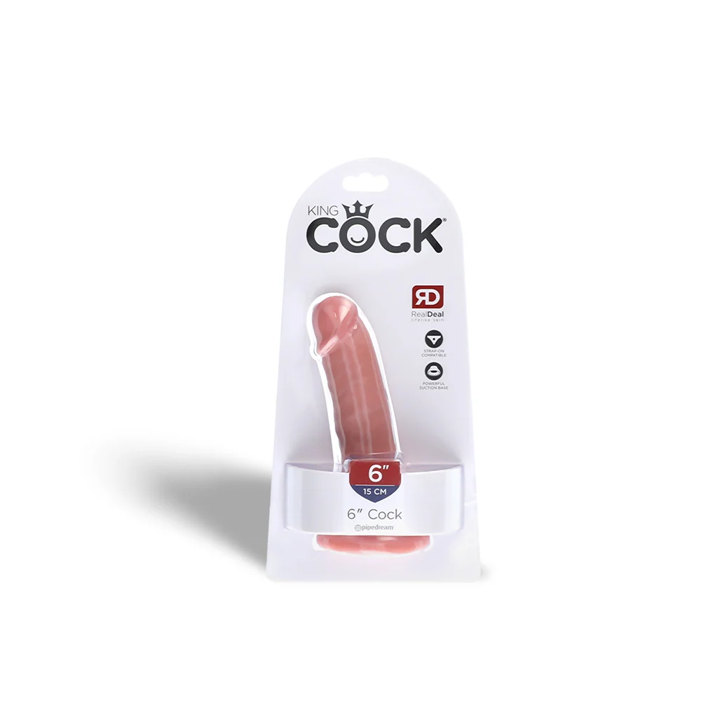 King Cock 6 Inch Realistic Dildo with Suction Cup Base