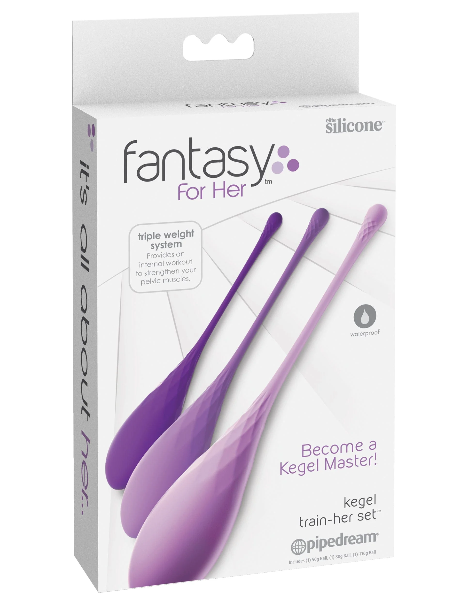Fantasy For Her Kegel Train-Her Weighted Silicone Kegel Exerciser Set
