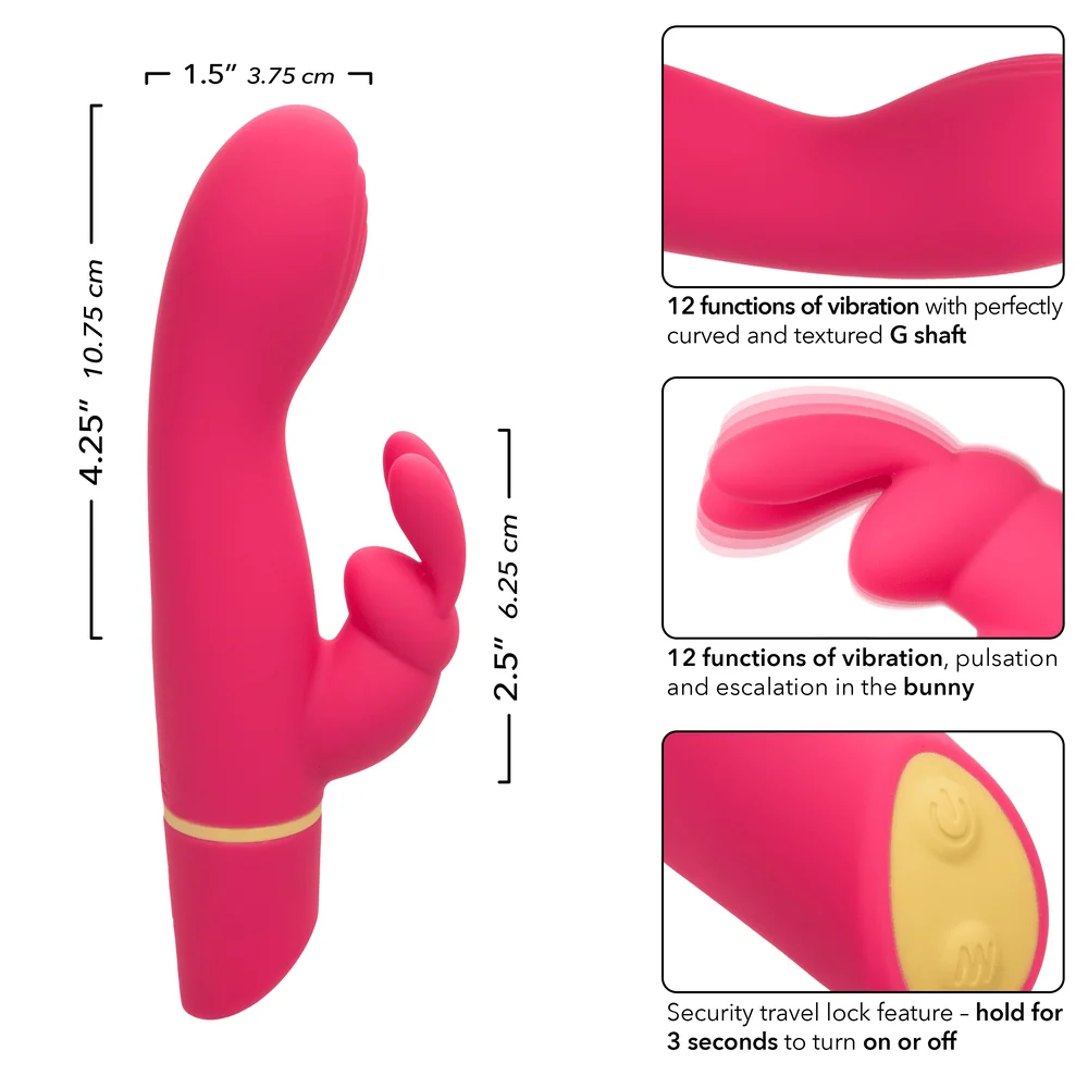 Love Bunny Vibrating G Bunny Rabbit Vibrator with Curved Shaft
