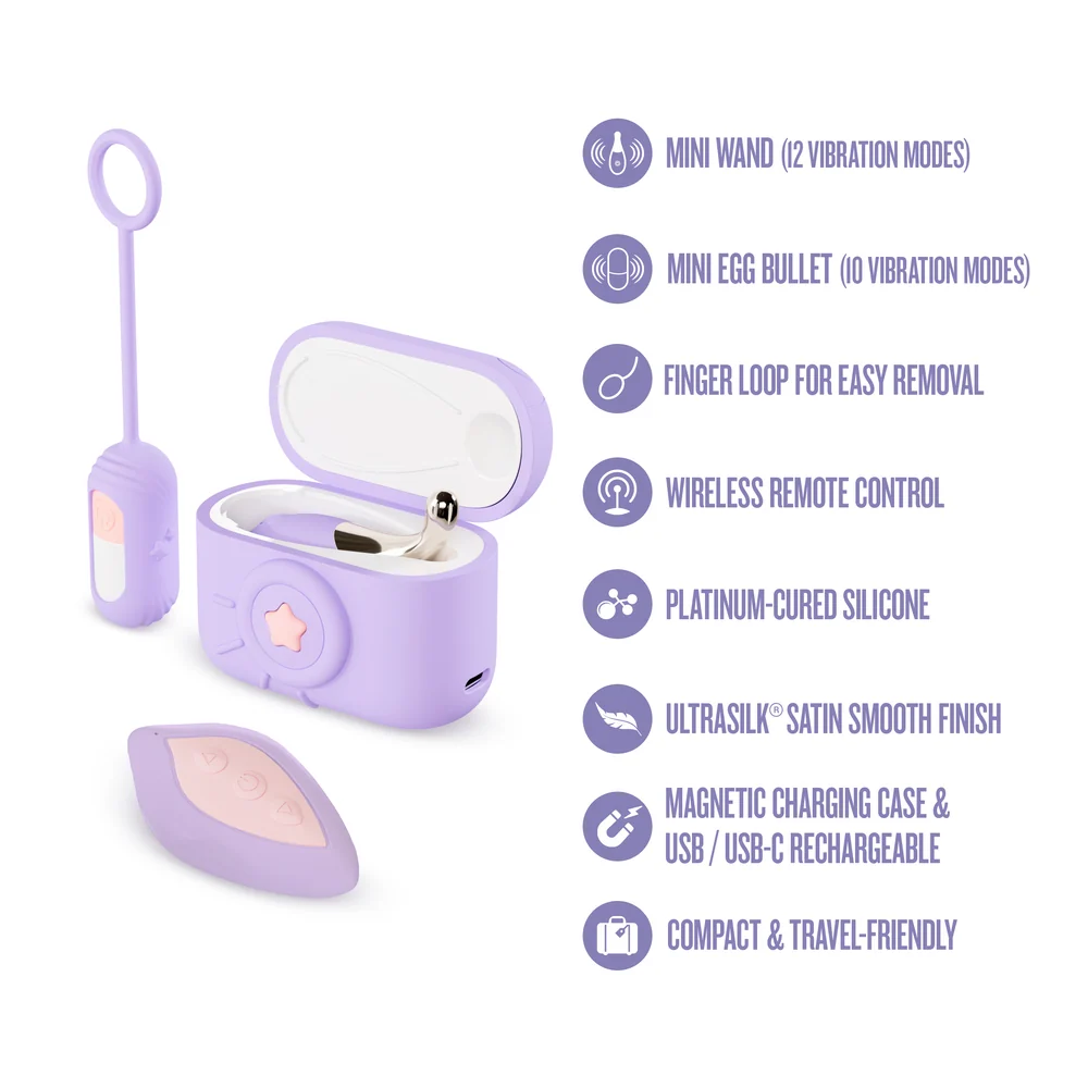 Blush Play With Me Snapstar Mini Wand and Bullet Vibrator Set