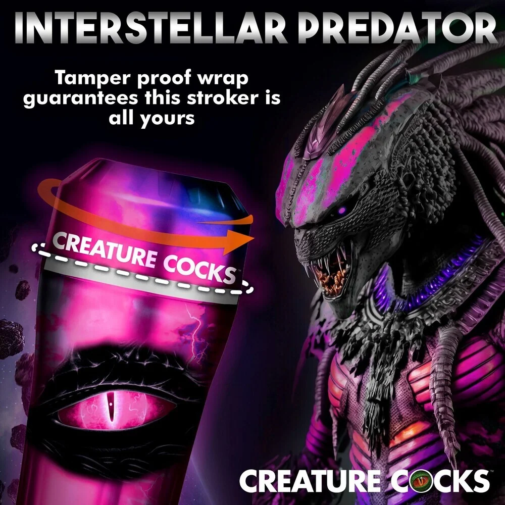 Creature Cocks Predator Creature Stroker with Textured Ribs and Suction Plug