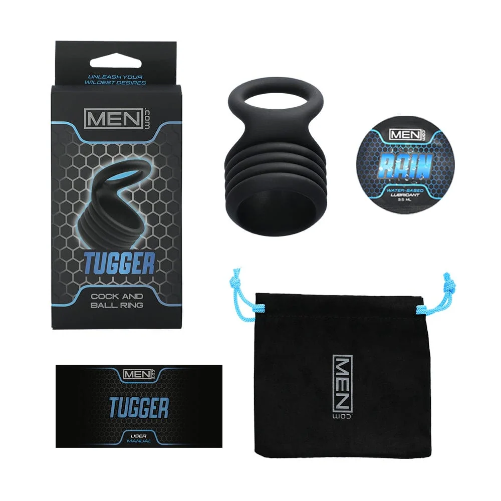 Men.com Tugger Silicone Scrotum Stretcher with Ball Stretcher