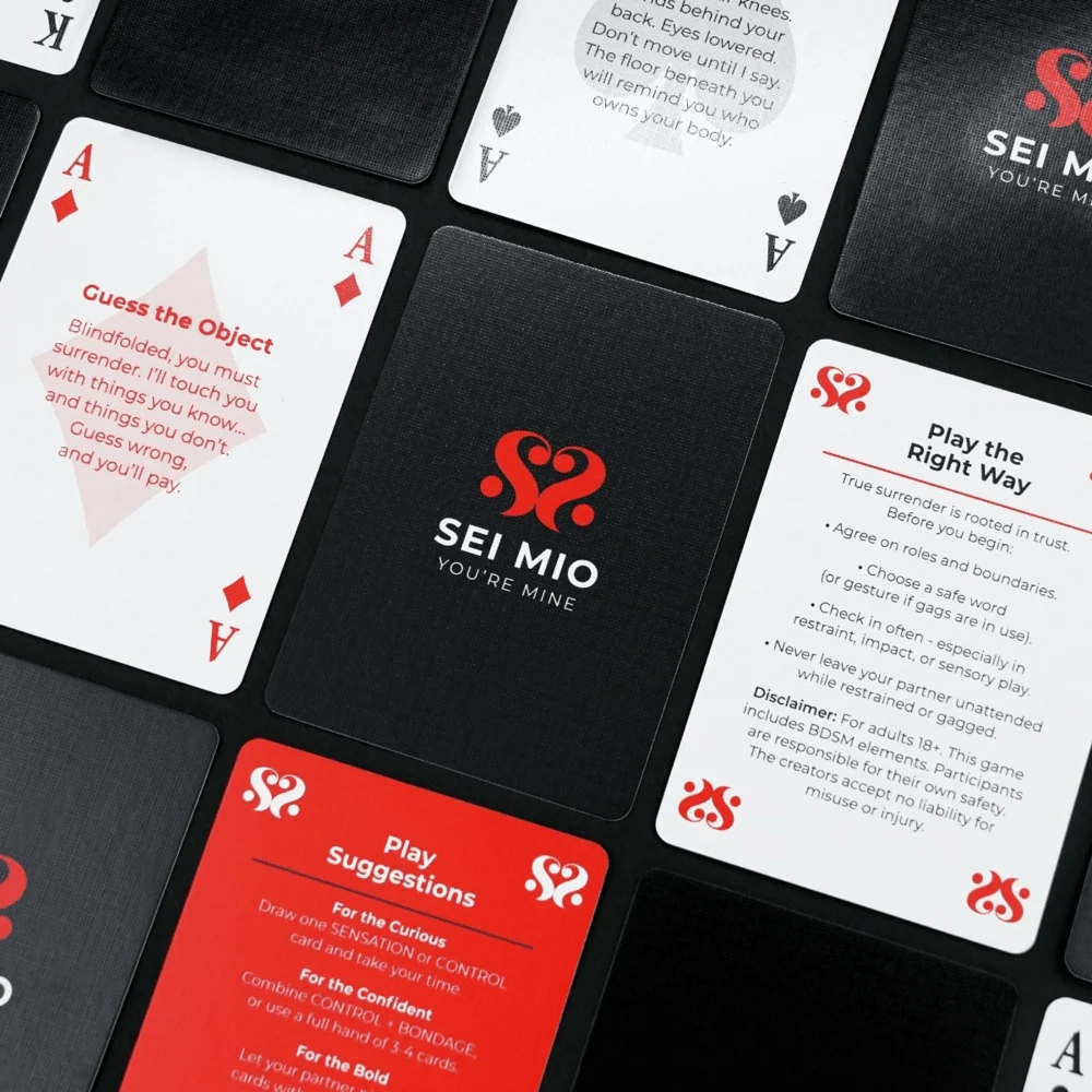 Sei Mio Pleasure + Control BDSM Card Game for Guided Power Exchange Play