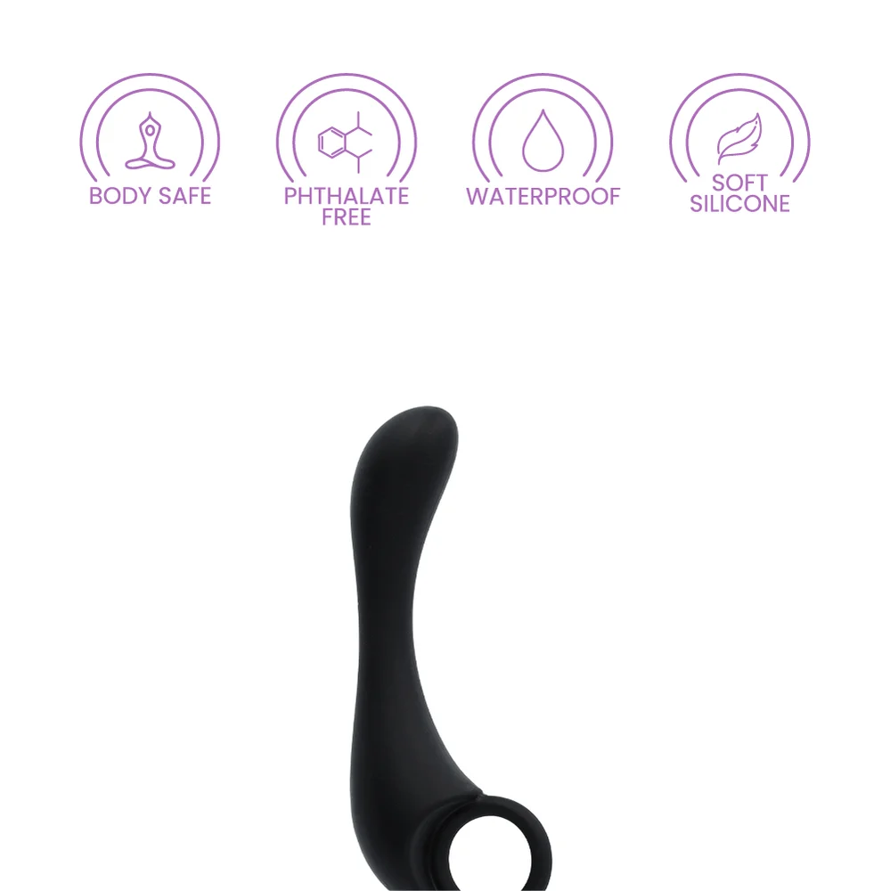 Dr. Joel Kaplan 硅胶前列腺定位弯曲探针（带指环）