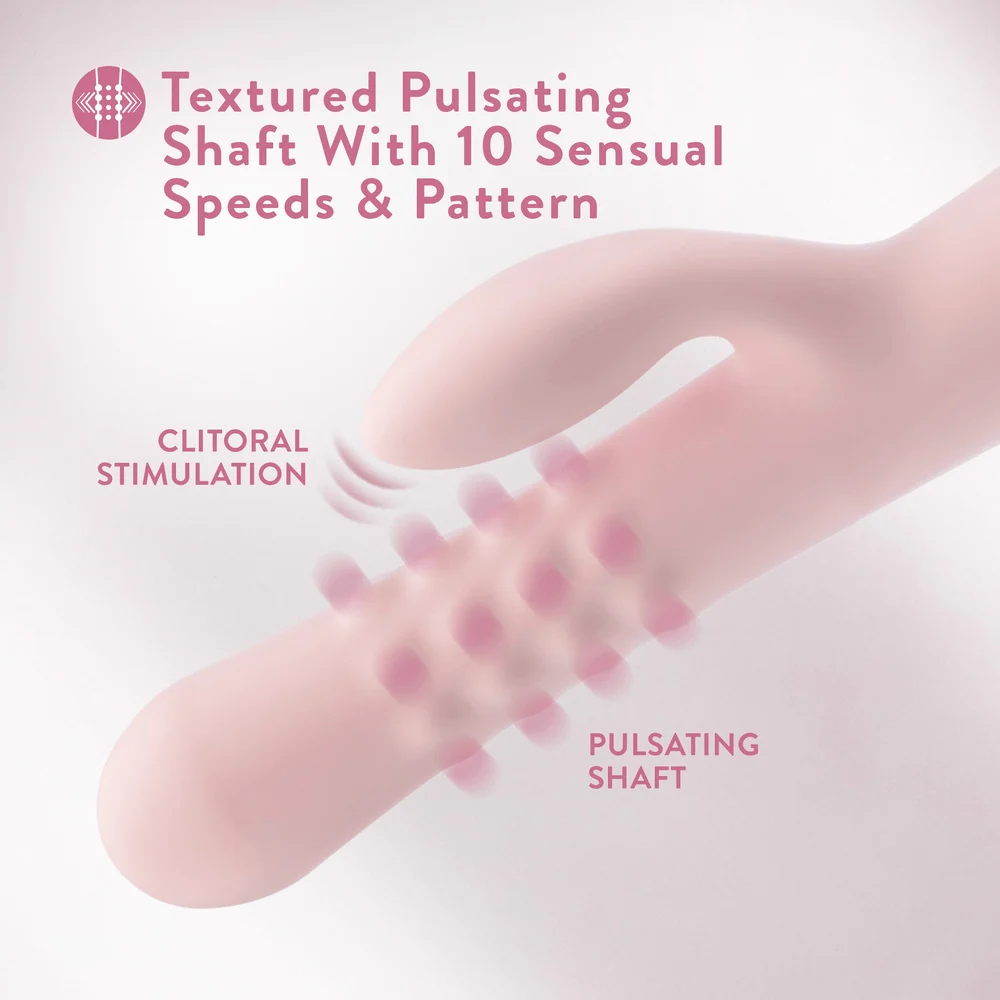 Blush Jaymie Pink Rabbit Vibrator with 10 G-Spot and Clitoral Settings