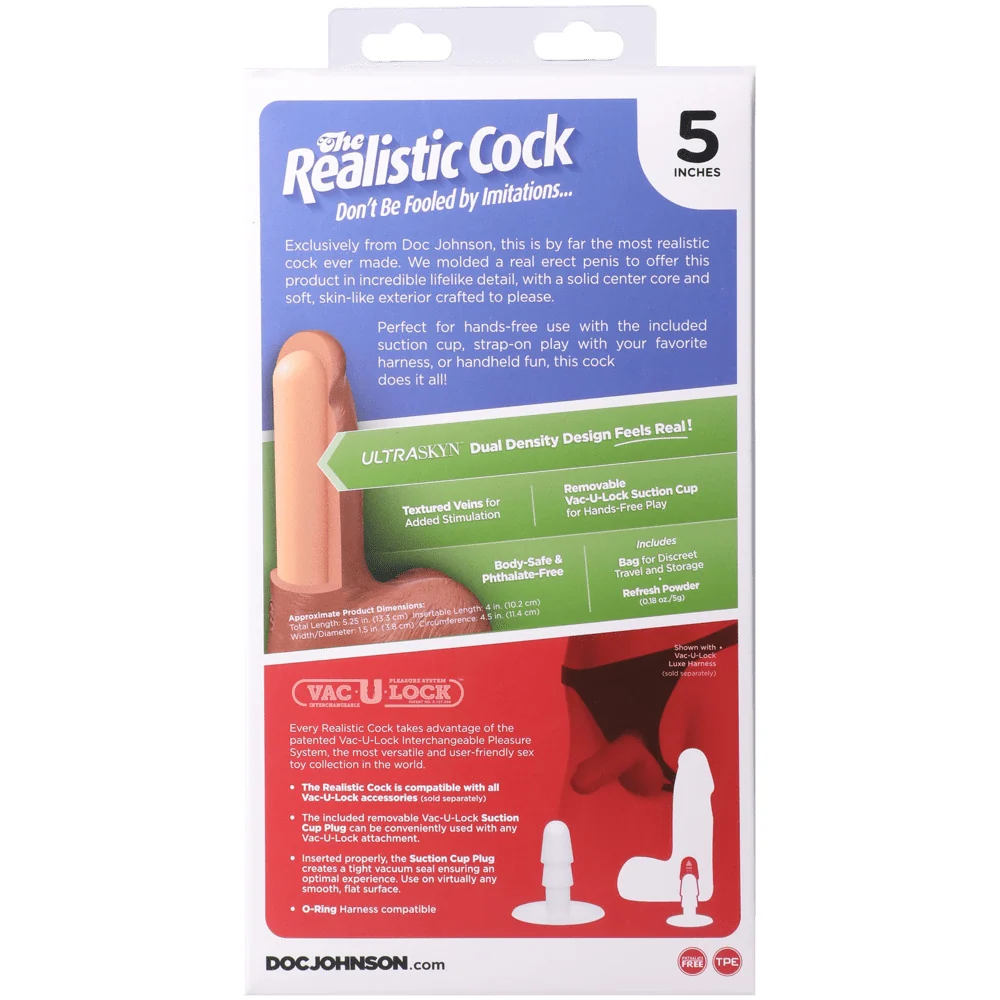 The Realistic Cock 5" Ultraskyn Dildo with Balls