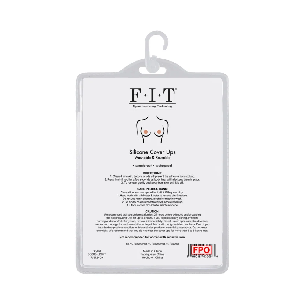 Fit Adhesive Lift Up Pasties, One Size, Washable and Reusable