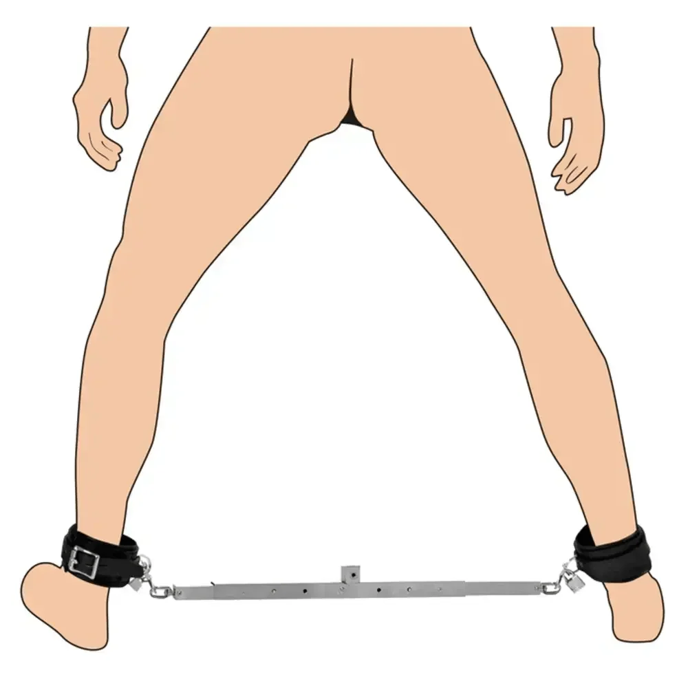 Master Series Squat Anal Impaler with Adjustable Spreader Bar and Ankle Cuffs