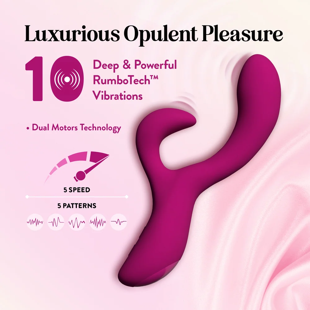 Blush Quinn Warming Rabbit Vibrator with 10 Vibration Modes