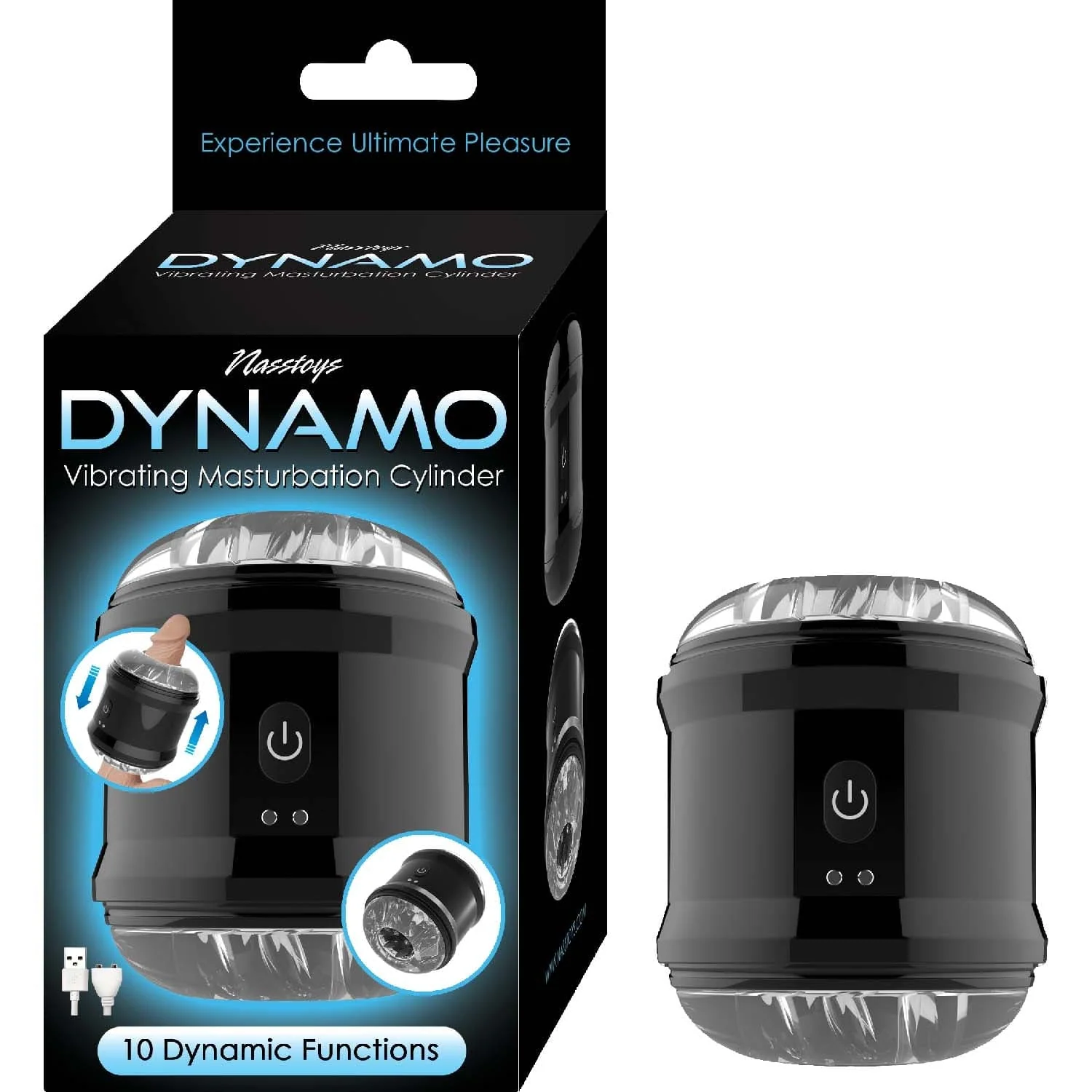 Dynamo Vibrating Masturbator Cylinder for Solo or Partner Play