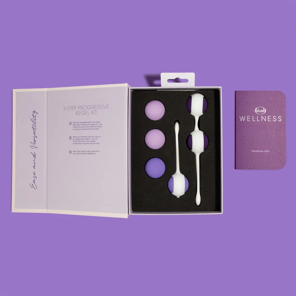 Blush Wellness 5pc Kegel Training Kit With Six Weighted Silicone Balls