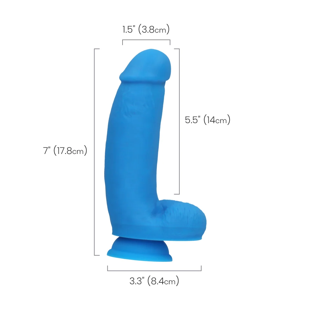 Neo Elite 8 Inch 双密度硅胶假阳具（带睾丸和吸盘）