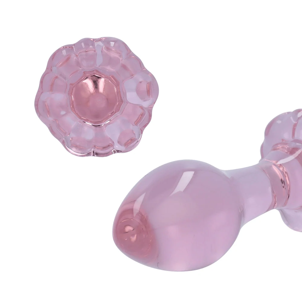 Icicles No. 48 粉色玻璃肛塞，适合初学者