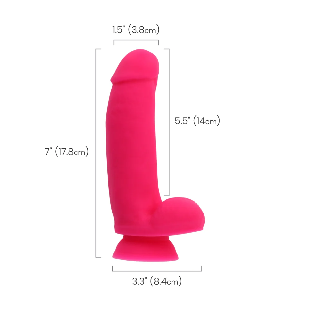 Neo Elite 8 Inch 双密度硅胶假阳具（带睾丸和吸盘）