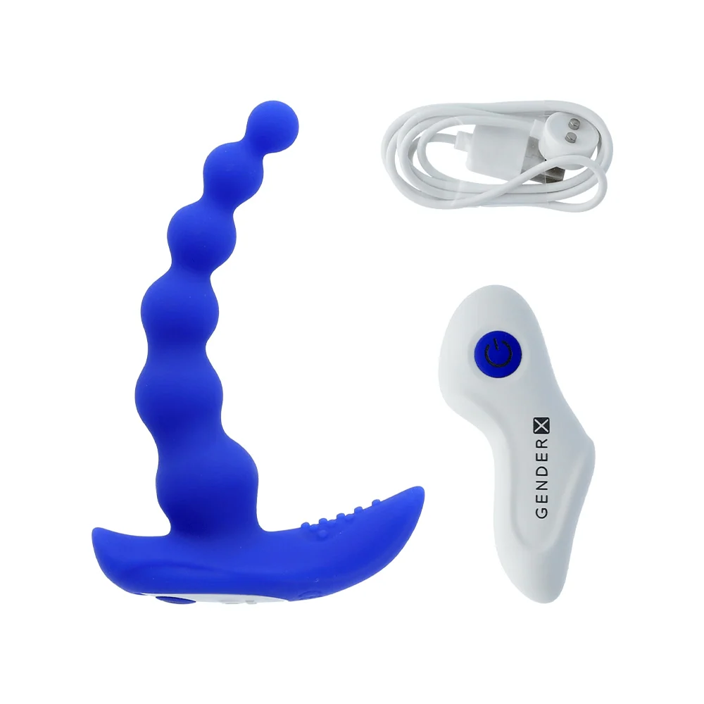 Gender X Beaded Pleasure Vibrating Beads with Remote Control
