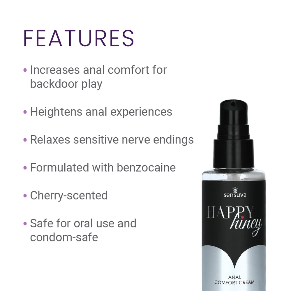 Happy Hiney Comfort Cream Cherry-Scented Anal Relaxant 2 fl. oz